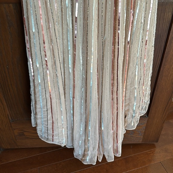 Mac Duggal Rose Gold Sequin Gown NWT Mac Duggal 4913 SEQUIN FLUTTER OMBRE SZ 12 - Picture 13 of 15